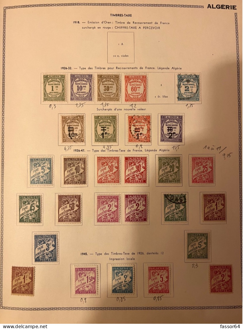 Algérie neuf et oblitérés QT Lot 80 Quasi Complet 1924/1958 Cote + 1200 euros