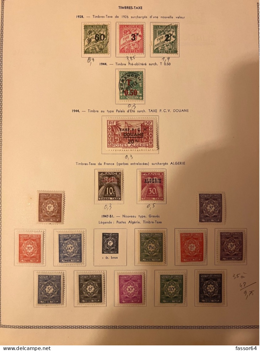 Algérie neuf et oblitérés QT Lot 80 Quasi Complet 1924/1958 Cote + 1200 euros