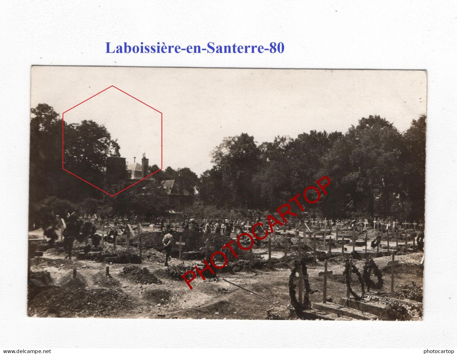 LABOISSIERE-en-Santerre-80-Tombes Allemandes-Cimetière-CARTE PHOTO Allemande-GUERRE 14-18-1 WK-FRANCE- - Cimetières Militaires