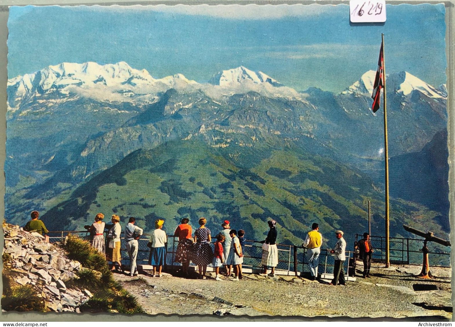 Nissen-Kulm (mit Stempel - Cachet) ; Blick Auf Blümlisalpgruppe (16'219) - Chamoson