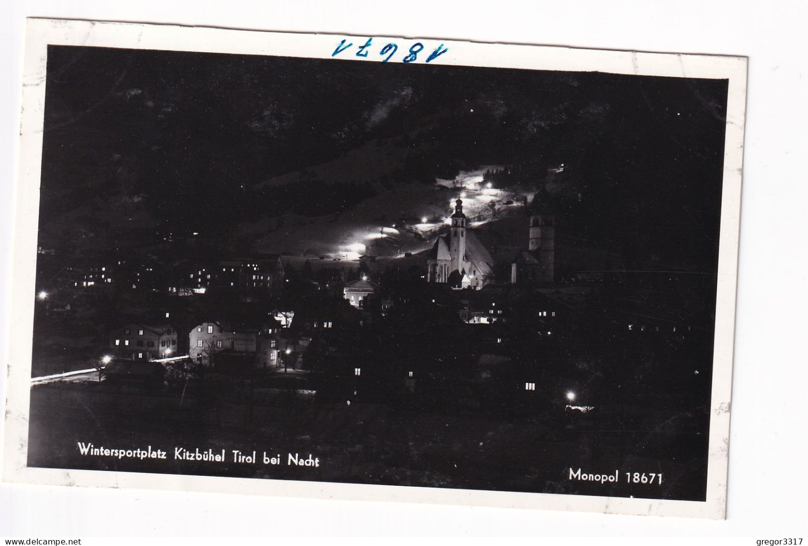 E5218) KITZBÜHEL - Tirol - Bei NACHT - Tolle Alte FOTO AK - Kitzbühel