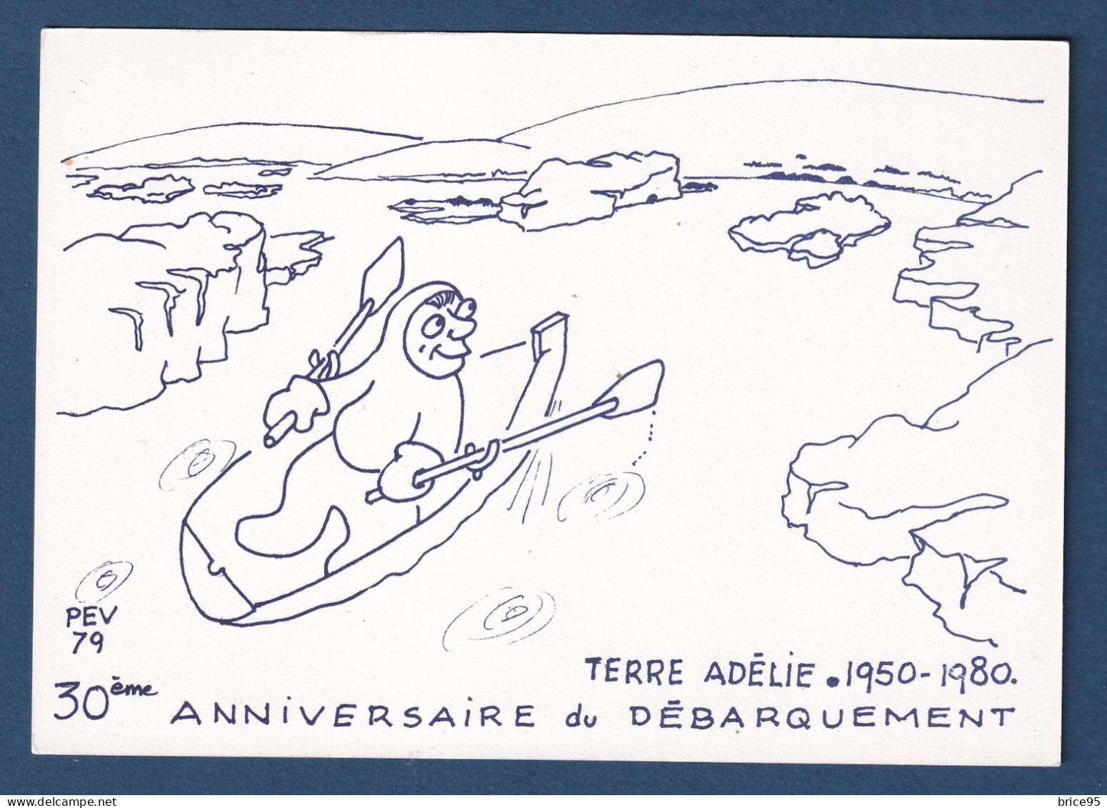 TAAF - Carte Officiel - 30 ème Anniversaire Du Débarquement - Terre Adélie - PEV - 1979 - TAAF : Territorios Australes Franceses