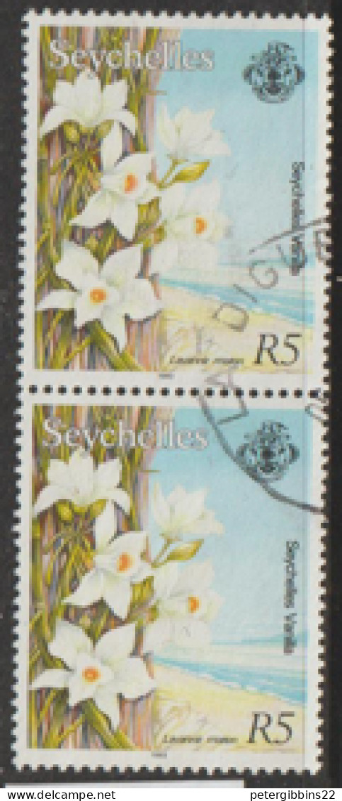 Seychelles 1993  SG 924  5R  Flora   Fine Used Pair - Seychellen (1976-...)