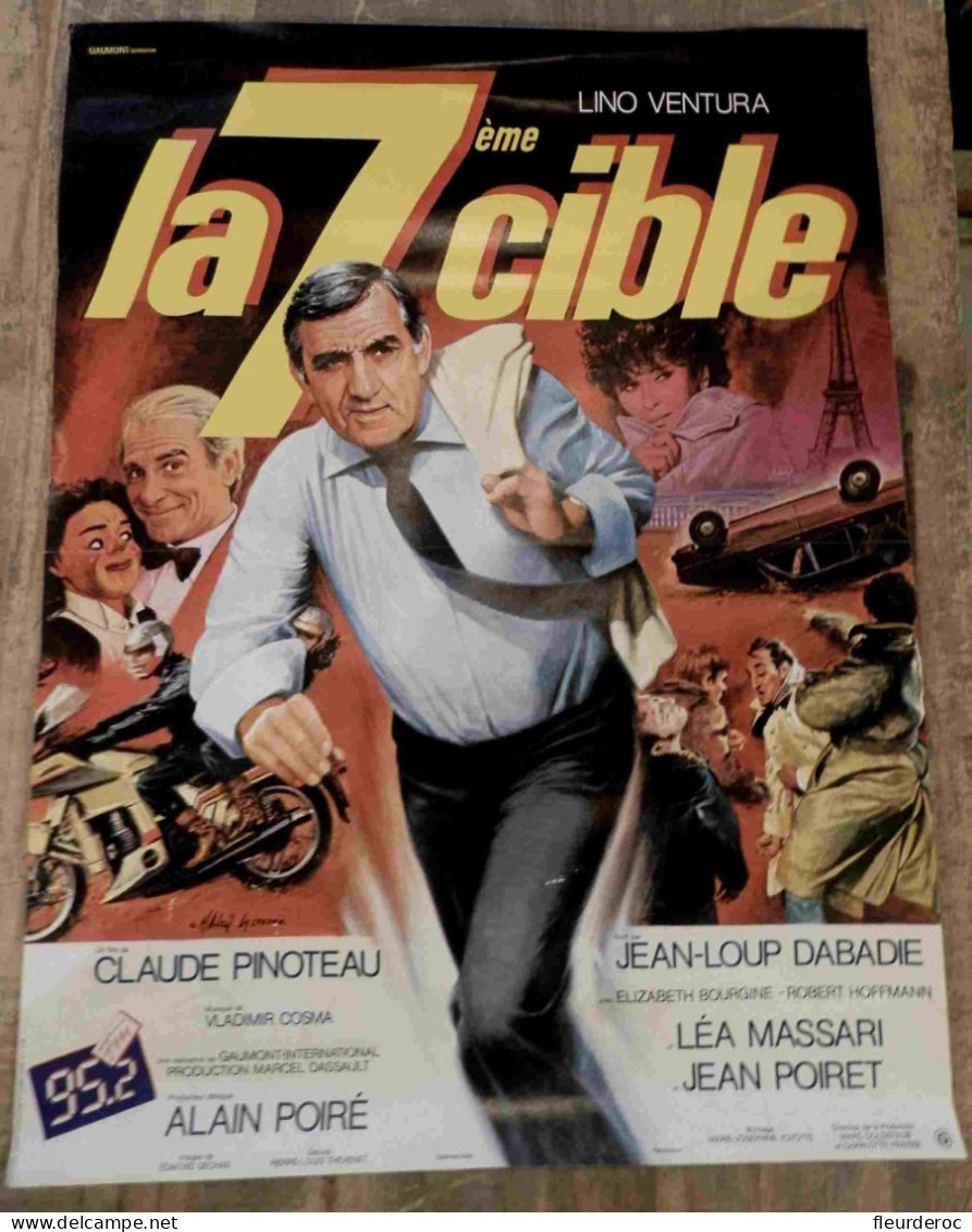 - F58167PAP - LA 7eme CIBLE - AFFICHE - Film Francais 1984 - Réal. C. PINOTEAU - Act. L. VENTURA - Bon état - AFFICHES - Affiches