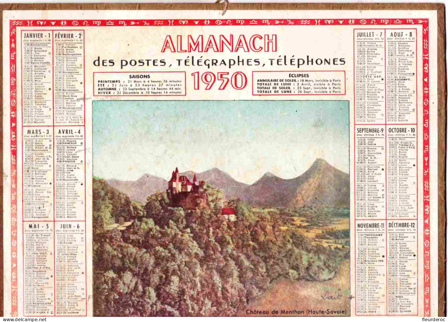 33 - Pap58538pap - ALMANACH POSTES 1950 - GIRONDE - Editeur OLLER - Bon état - GIRONDE - Tamaño Grande : 1941-60