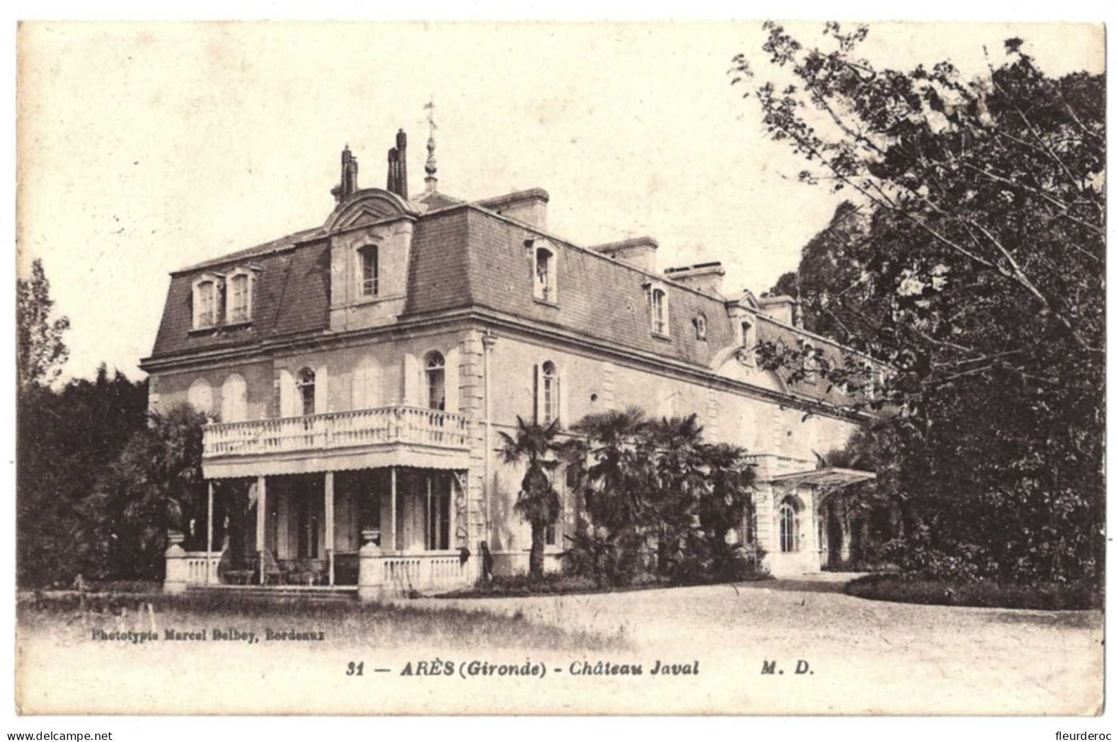 33 - B58710CPA - ARES - Chateau Javal - Très Bon état - GIRONDE - Arès
