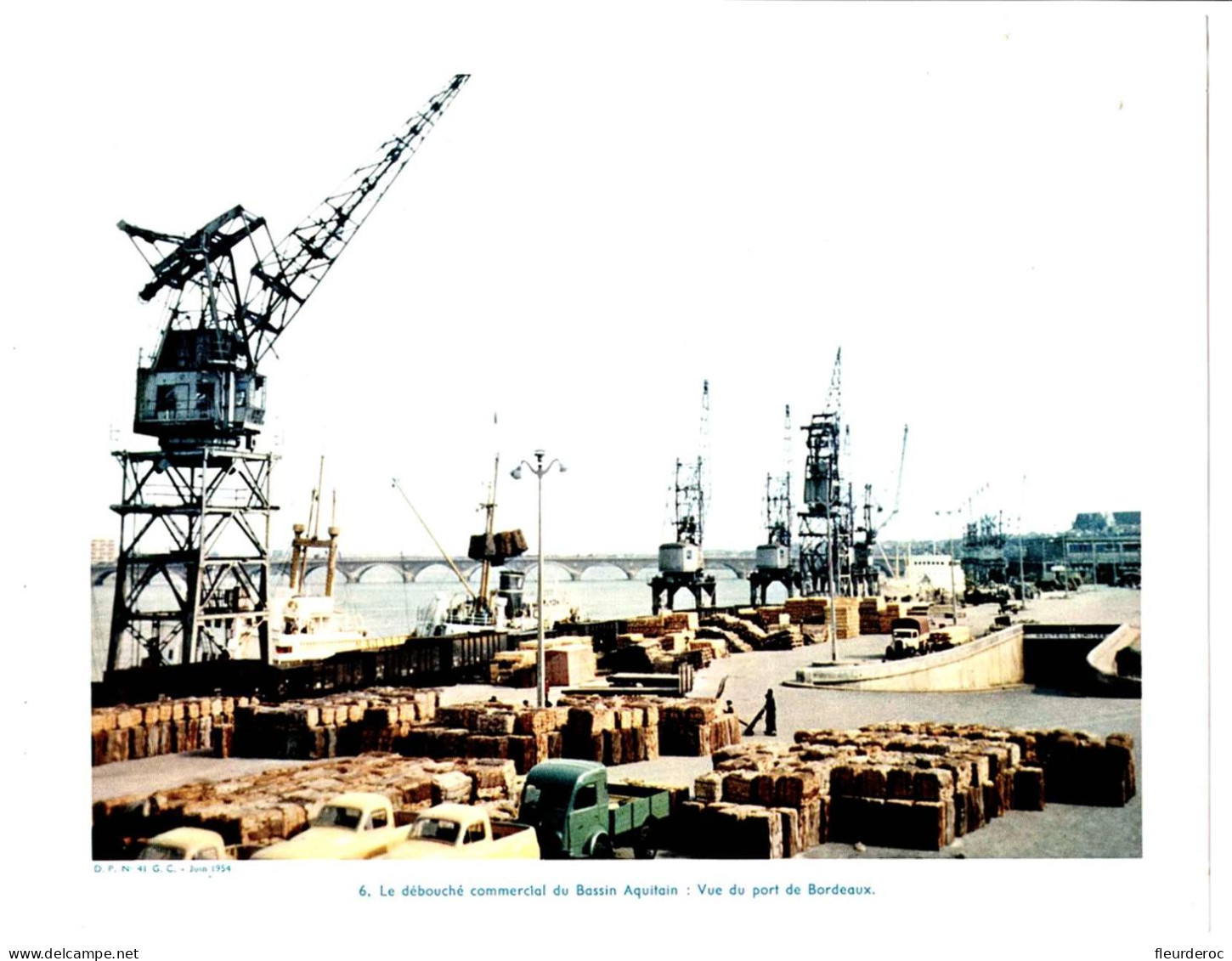 33 - PAP58545PAP - BORDEAUX - En 1954 - Vue Du Port - Débouché Commercial Du Bassin Aquitain - Très Bon état - GIRONDE - Altri & Non Classificati