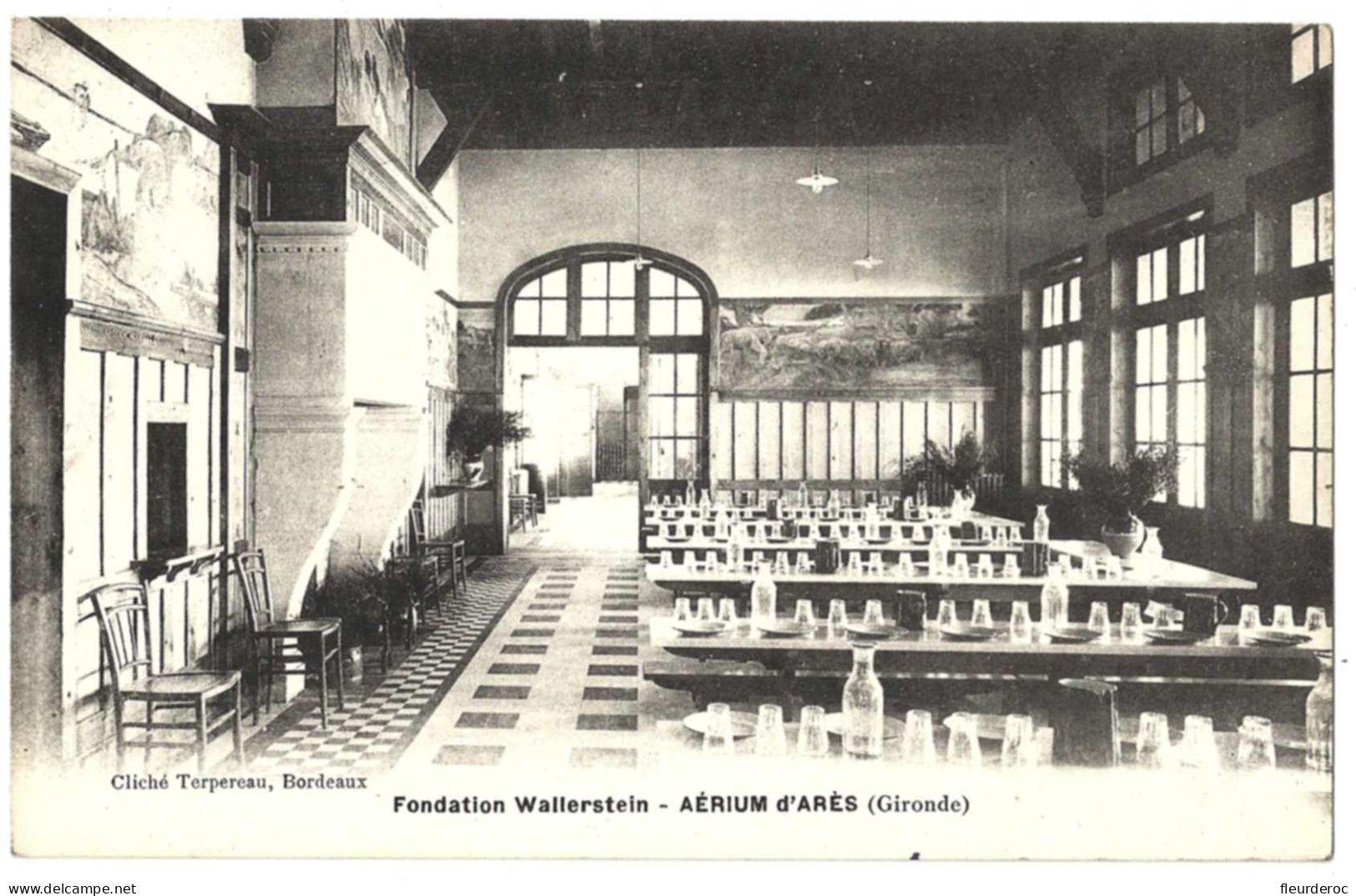 33 - B58700CPA - ARES - Fondation Wallerstein - Aerium - Refectoire, Fresques - Parfait état - GIRONDE - Arès