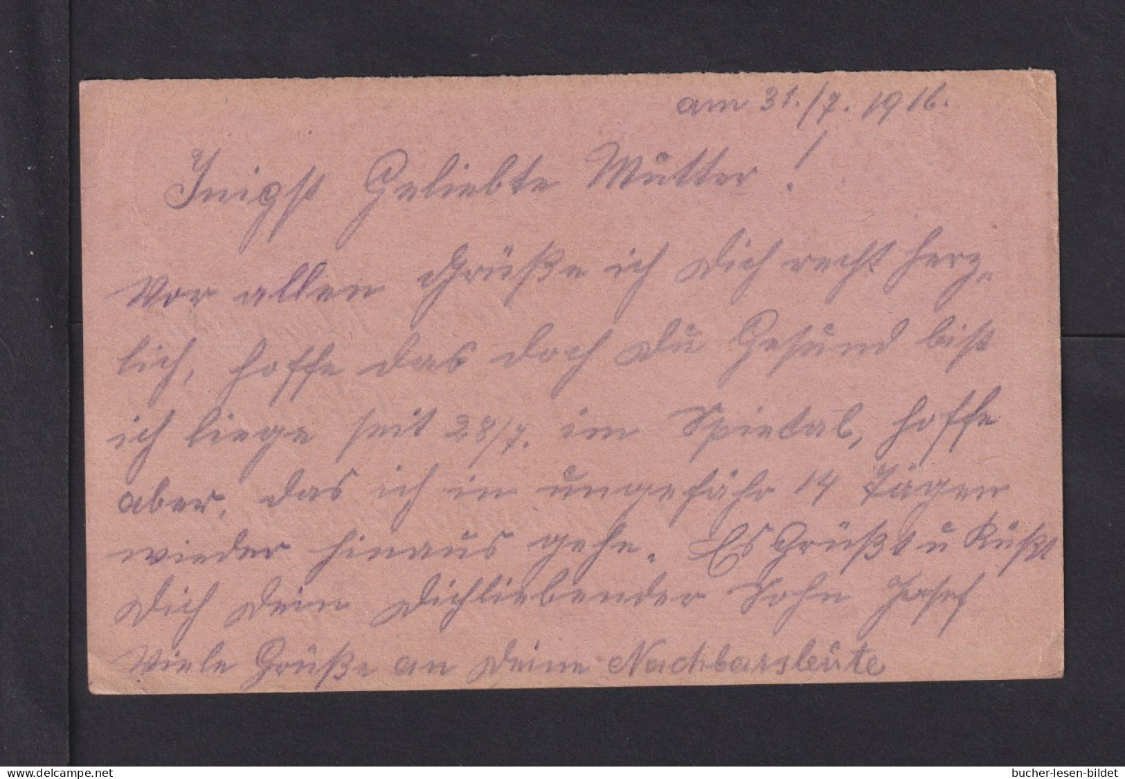 1916 - Feldpoststempel "K. U. K. Mob. Epidemiespital Dr. Schuster.."  - Feldpostkarte - Malattie