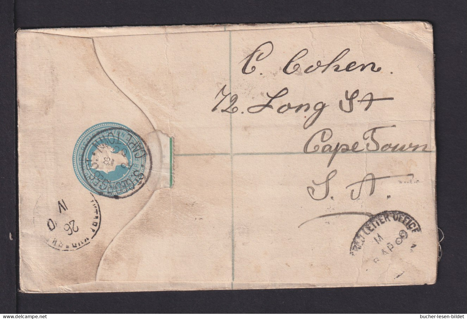 1900 - 4 P. Einschreib-Ganzsache Ab St. Georges St. Nach Russland - Cap De Bonne Espérance (1853-1904)