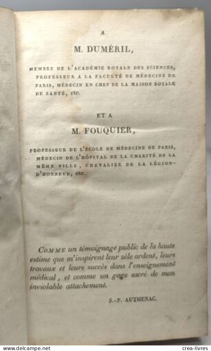 Manuel Médico-chirurgical Ou élémens De Médecine Et De Chirurgie Pratiques Tome Premier - 2e édition - Gezondheid