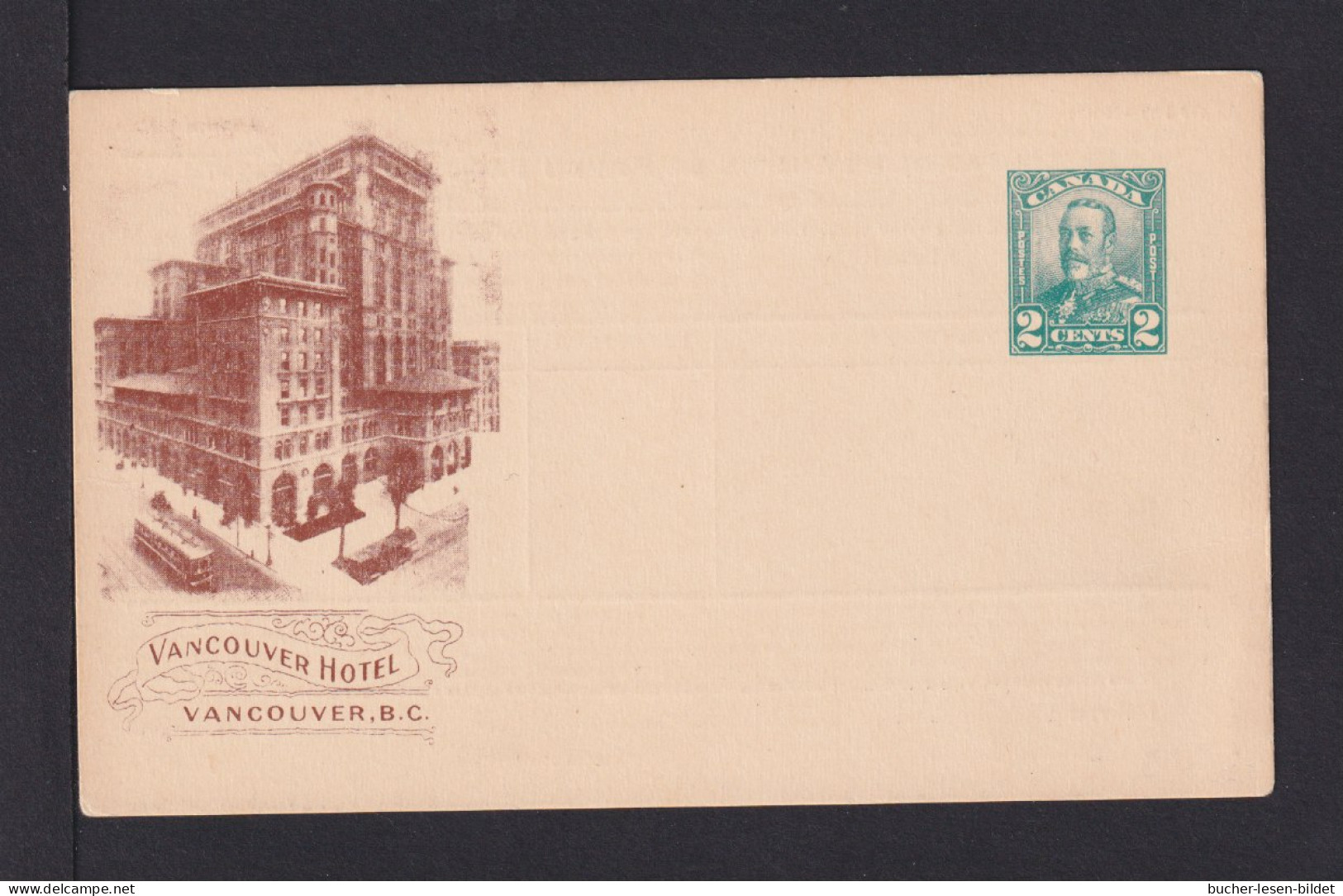 1930 - 2 C. Bild-Ganzsache "Vancouver Hotel" - Ungebraucht - Storia Postale