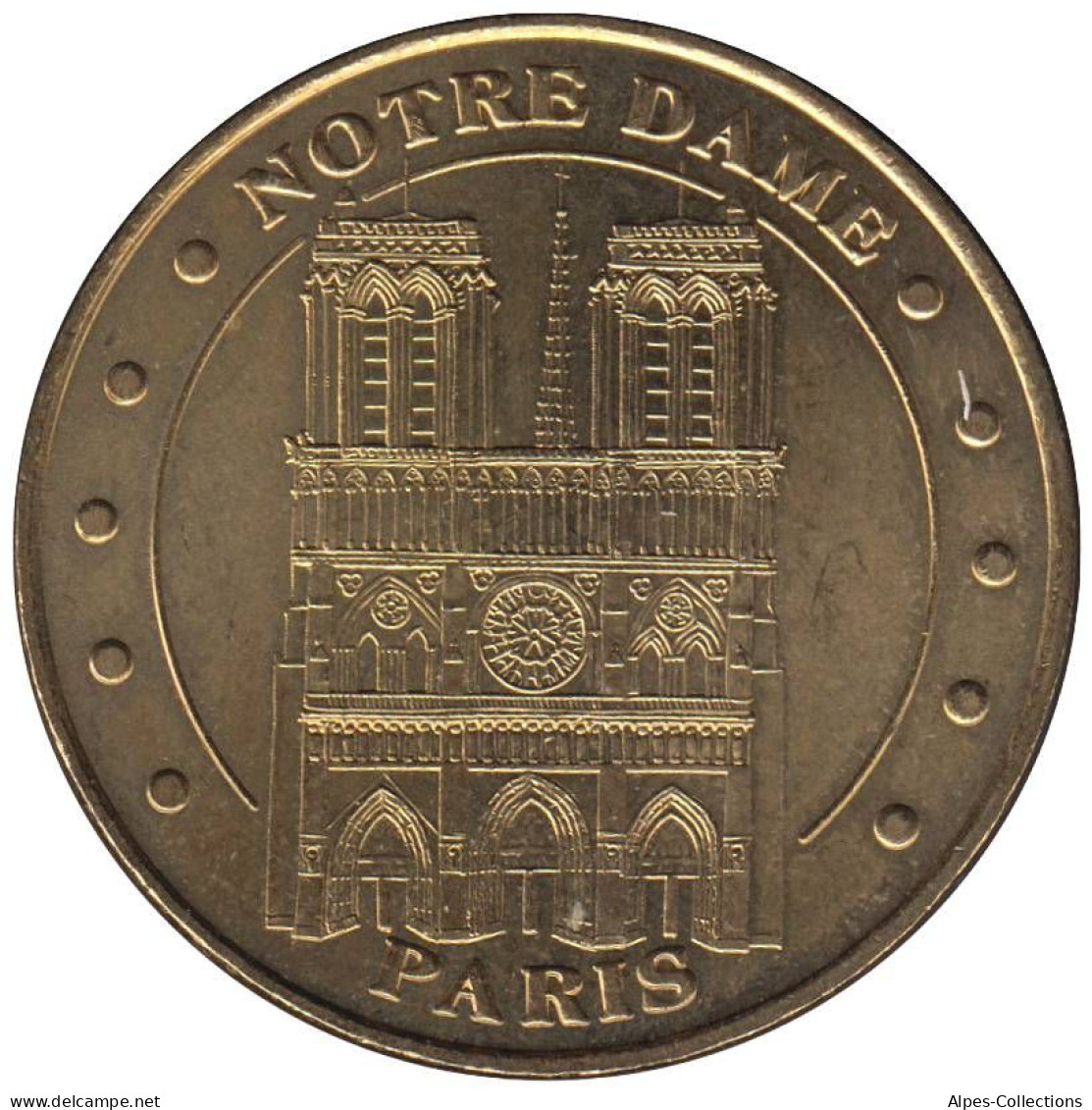 75-0479 - JETON TOURISTIQUE MDP - Paris - Notre Dame - Façade - Cerclée - 2006.3 - 2006