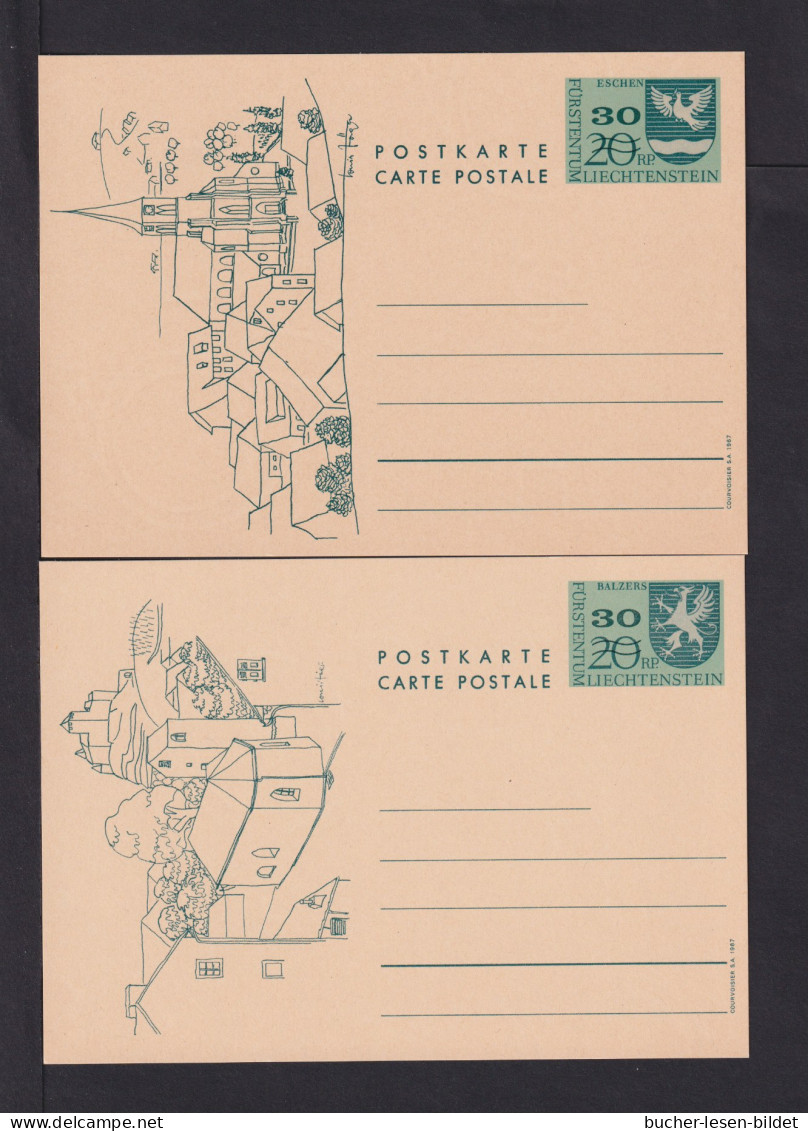 30 Rp. Überdruck Bild-Ganzsache - Komplette Serie (P 65/75) Ungebraucht - Storia Postale