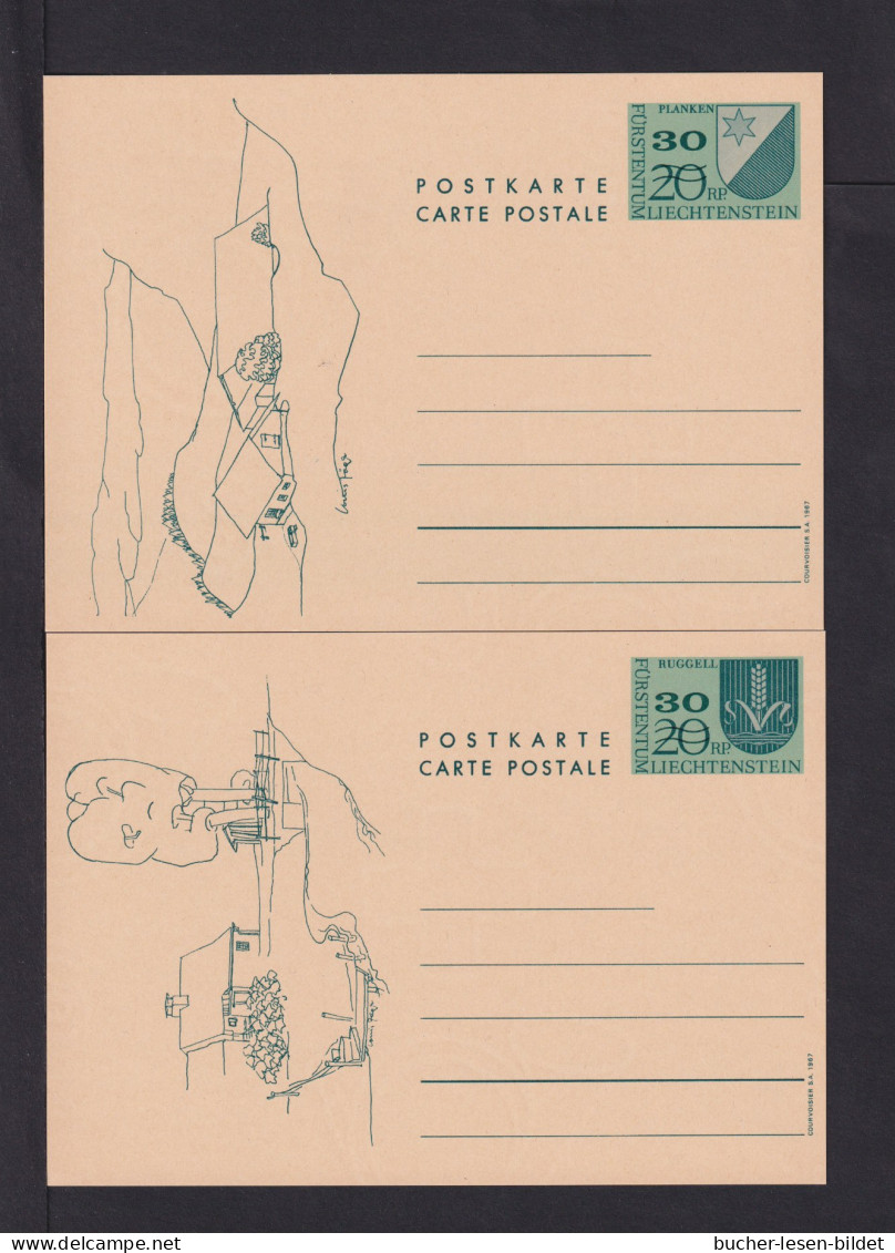 30 Rp. Überdruck Bild-Ganzsache - Komplette Serie (P 65/75) Ungebraucht - Storia Postale