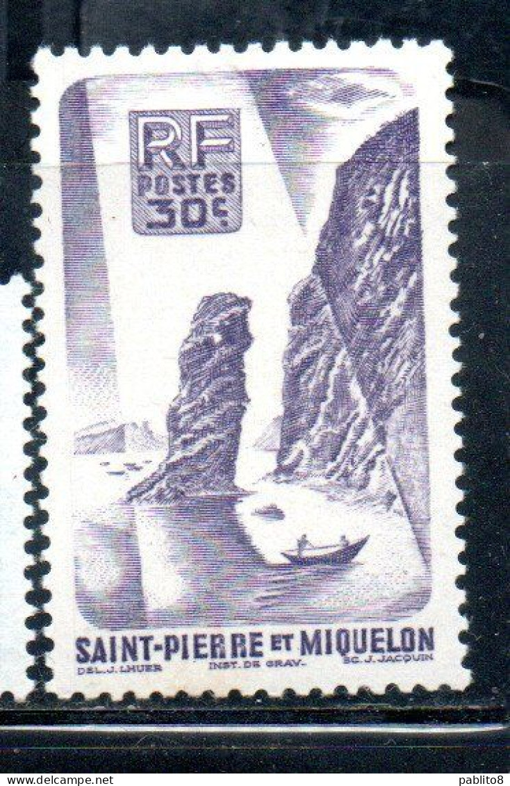 ST. SAINT PIERRE AND ET MIQUELON 1947 SOLDIERS' BAY  CENT. 30c MLH - Neufs