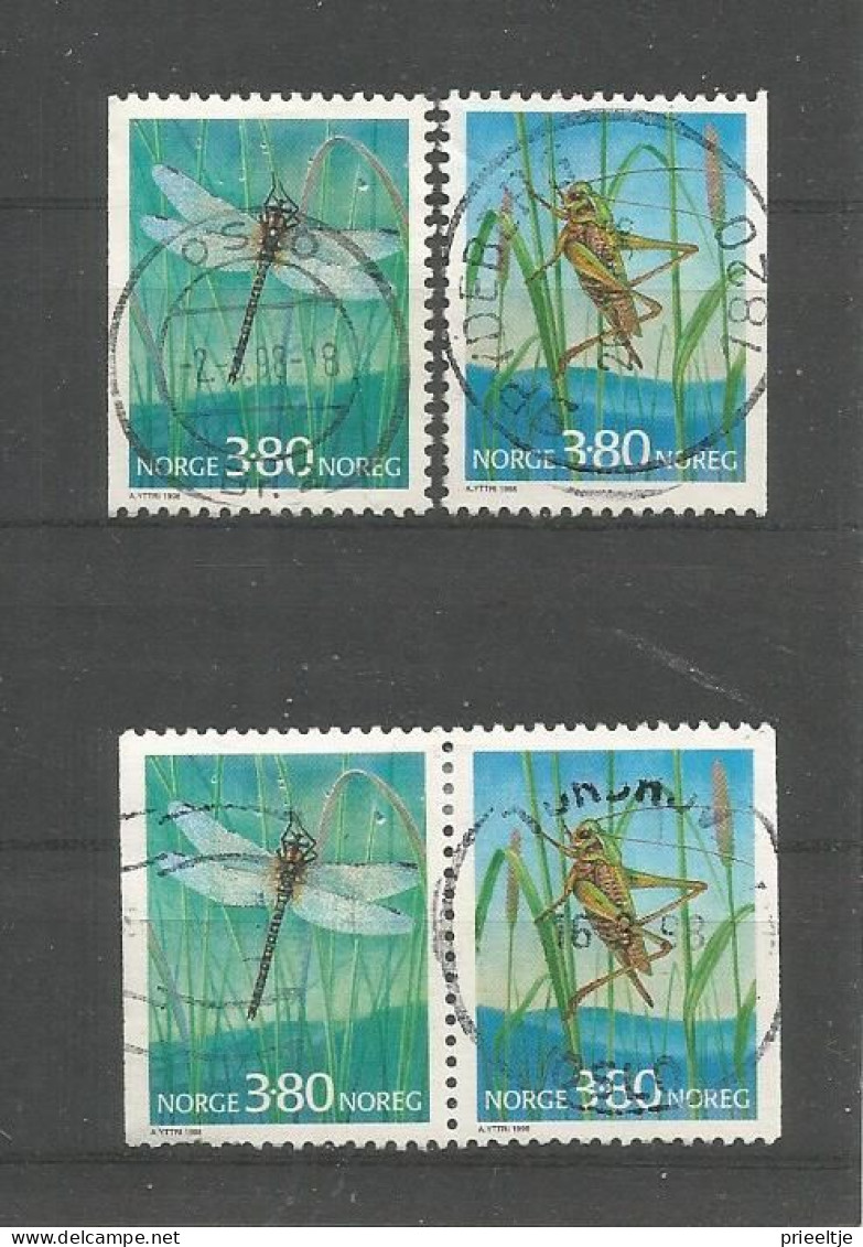 Norway 1998 Insects  Y.T. 1232/1233+1232a (0) - Used Stamps