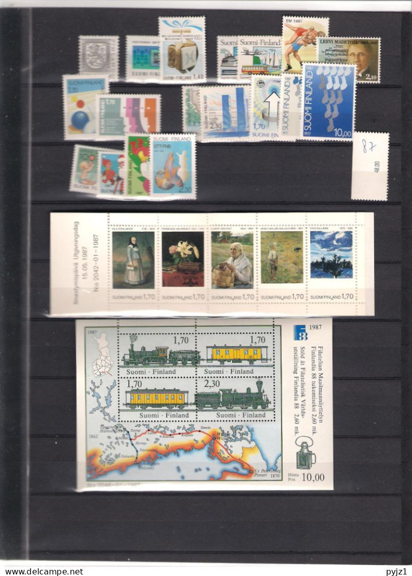 1987 MNH Finland, Year Complete According To Michel, Postfris - Full Years