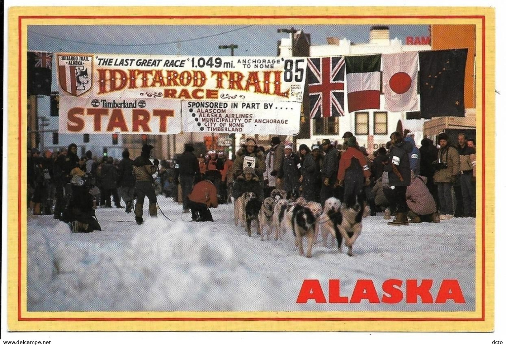 2 Cpm ALASKA Start Famous Sied Dog Race "Iditarod Race" Anchorage To Nome; Susan Butcher Into The Finish Chute In Nome - Other & Unclassified