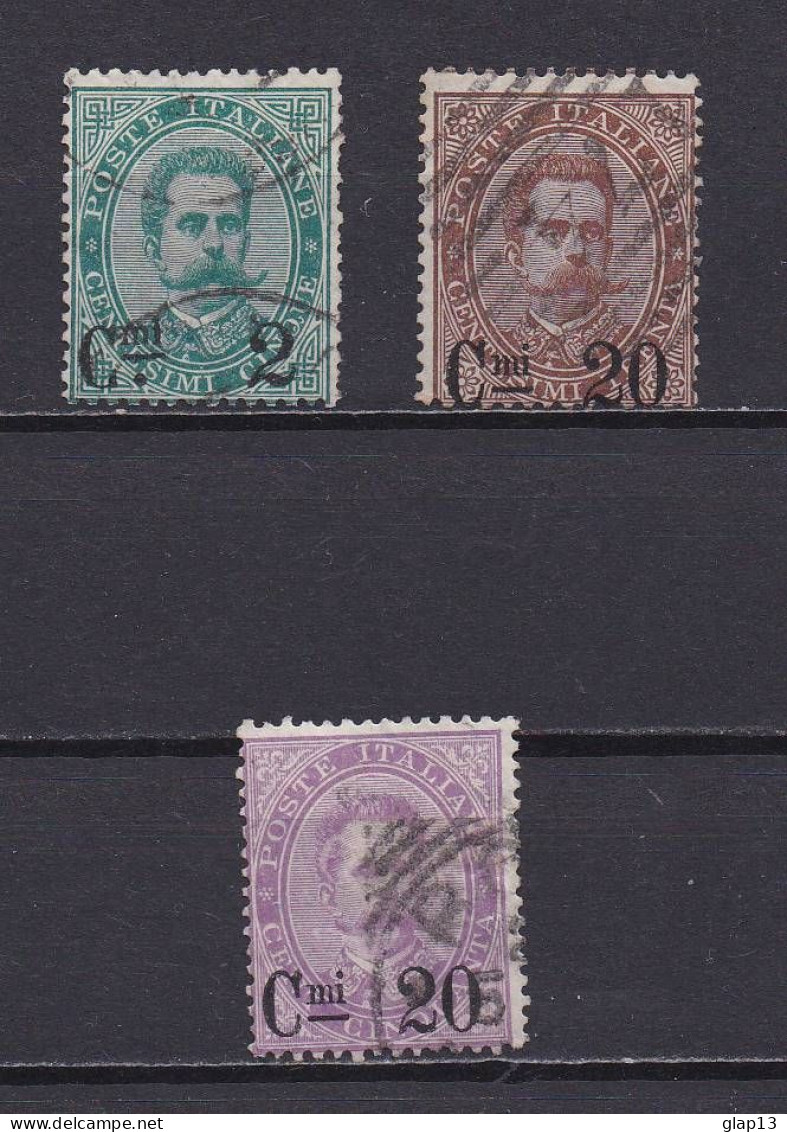 ITALIE 1890 TIMBRE N°52/54 OBLITERE HUMBERT PREMIER - Gebraucht