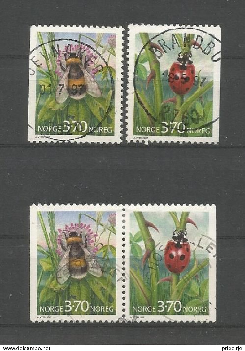 Norway 1997 Insects  Y.T. 1192/1193+1192a (0) - Used Stamps