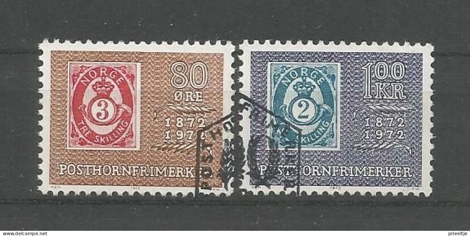 Norway 1972 Posthorn Centenary  Y.T. 596/597 (0) - Oblitérés