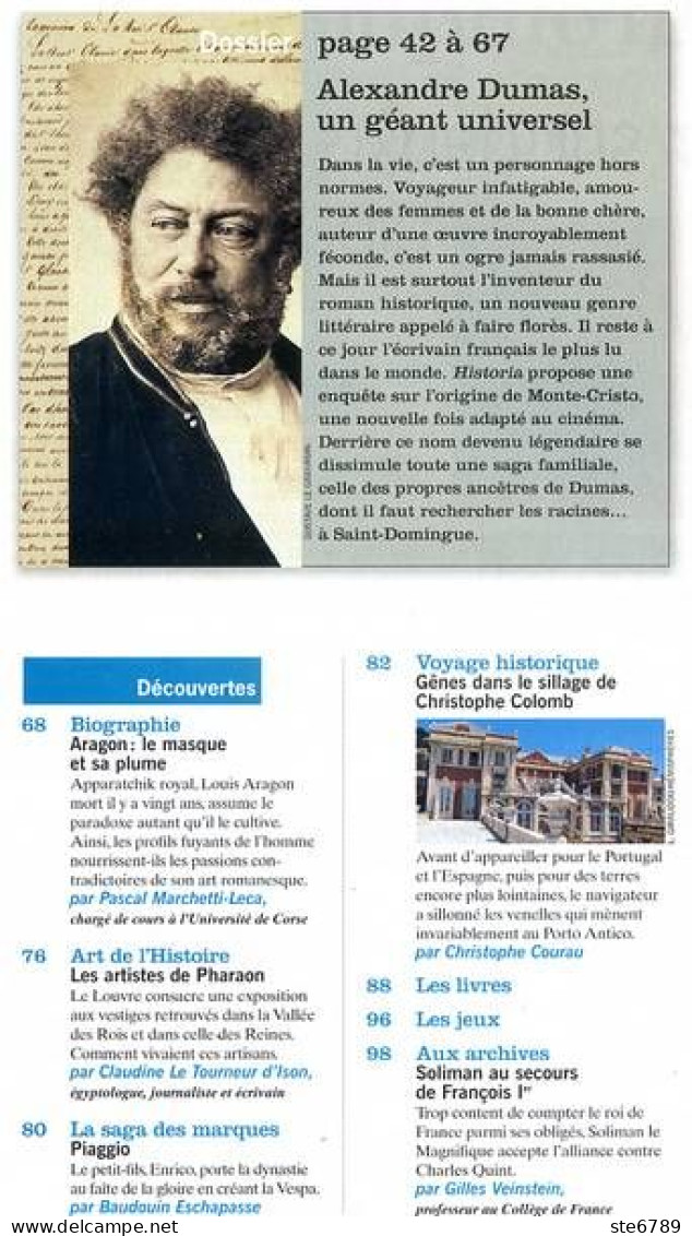 HISTORIA N° 665 Histoire Dossier Alexandre Dumas , Mai 1942 Bir Hakeim - History