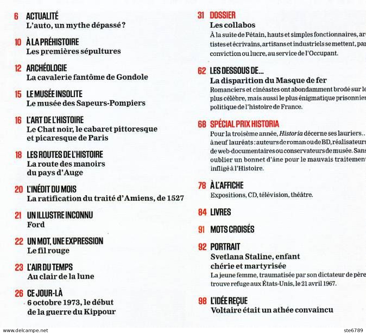 HISTORIA N° 790 Histoire  Dossier Les Collabos  Fonctionnaires Patrons Intellectuels  - History