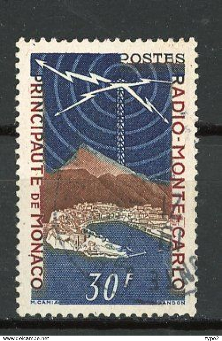 MONACO - Yv. N° 378  (o) 30f  Radio Monte-Carlo  Cote 7,85 Euro BE  2 Scans - Gebruikt