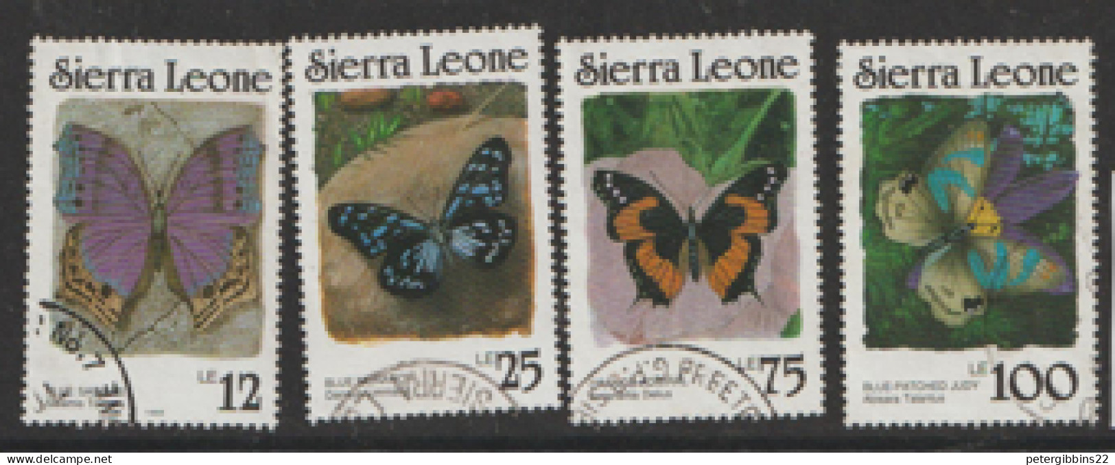 Sierra Leone  1987  Butterflies  Various Values Fine Used - Sierra Leone (1961-...)