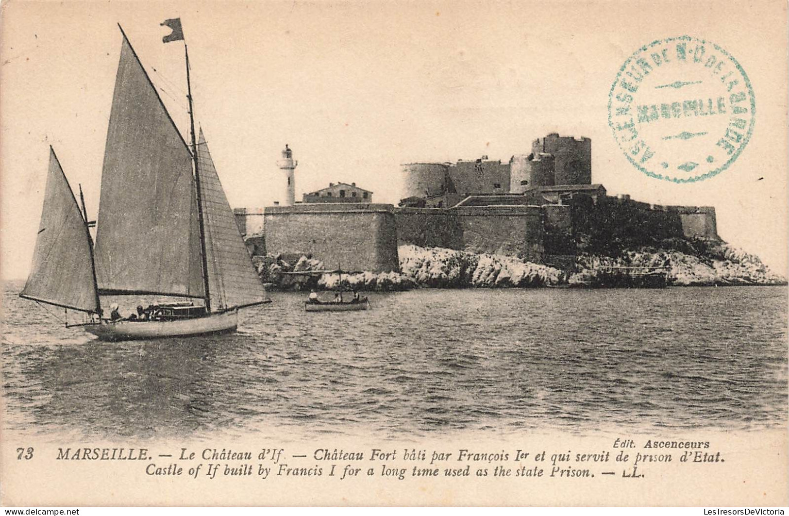 FRANCE - Marseille - Vue Sur Le Château D'If - Château Fort Bâti Par François Ier - Carte Postale Ancienne - Castello Di If, Isole ...