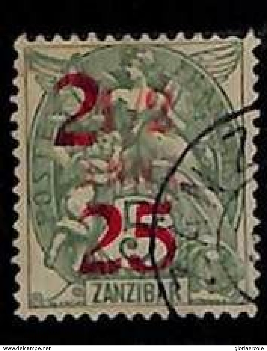 ZA052c - French Post ZANZIBAR -  STAMP - 1904 Yvert # 63 - Very Fine USED - Oblitérés