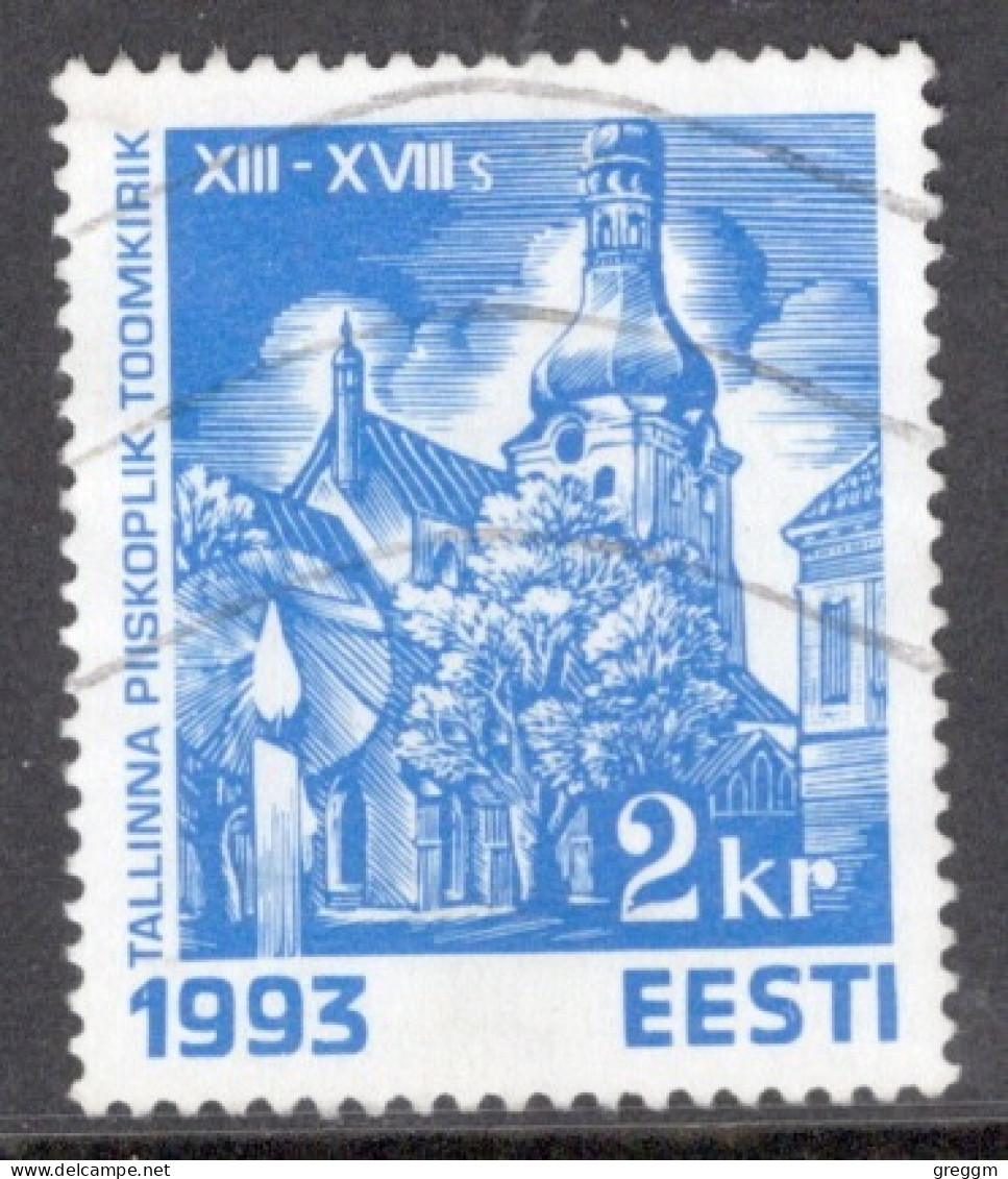 Estonia 1993 Single  Stamp From The Christmas Stamps - Churches In Fine Used. - Estonia