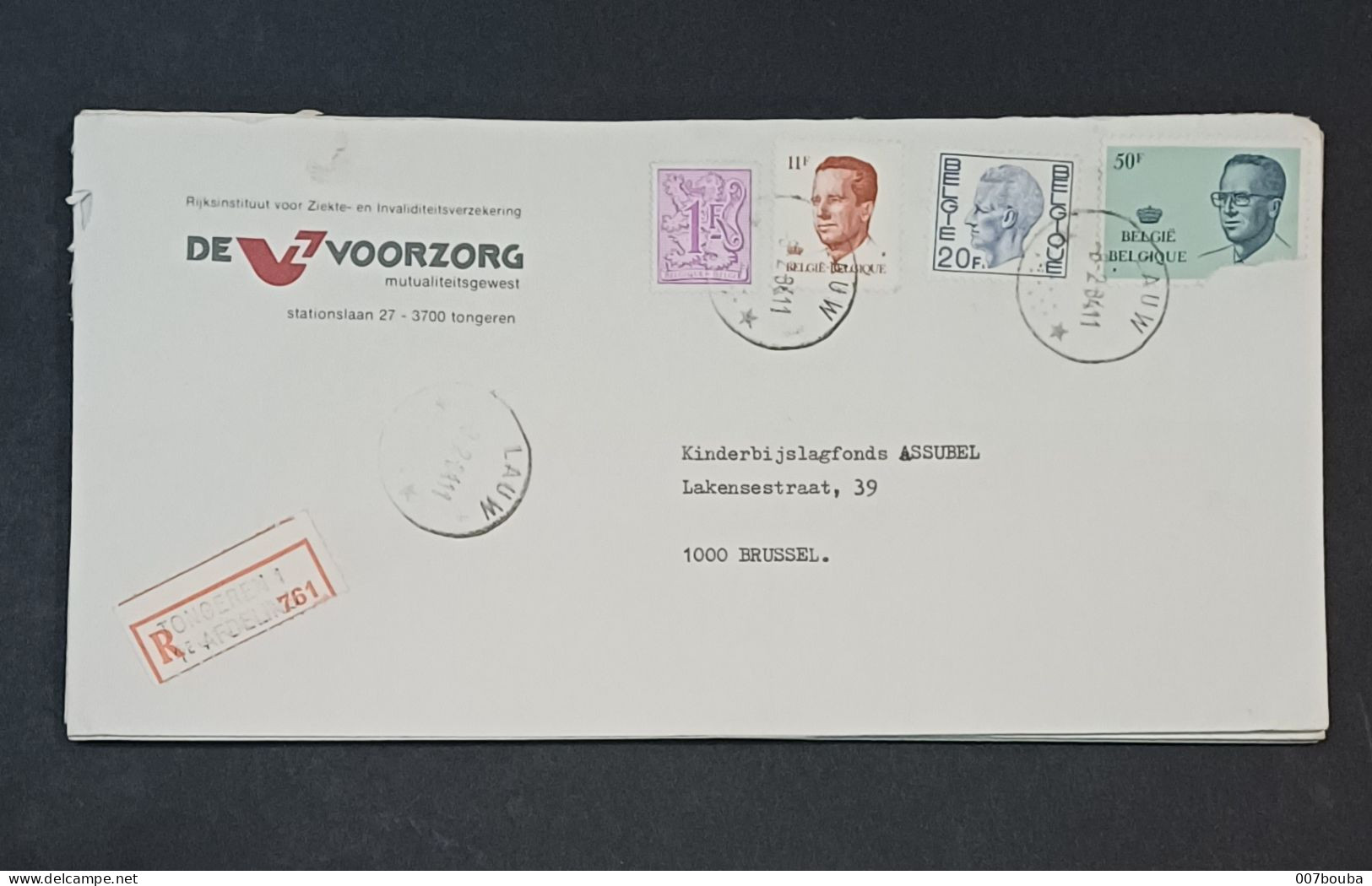 CACHET ÉTOILES / STERSTEMPEL LAUW _ RECOMMANDÉ TONGEREN 1 ( 1e AFDELING) - Postmarks With Stars