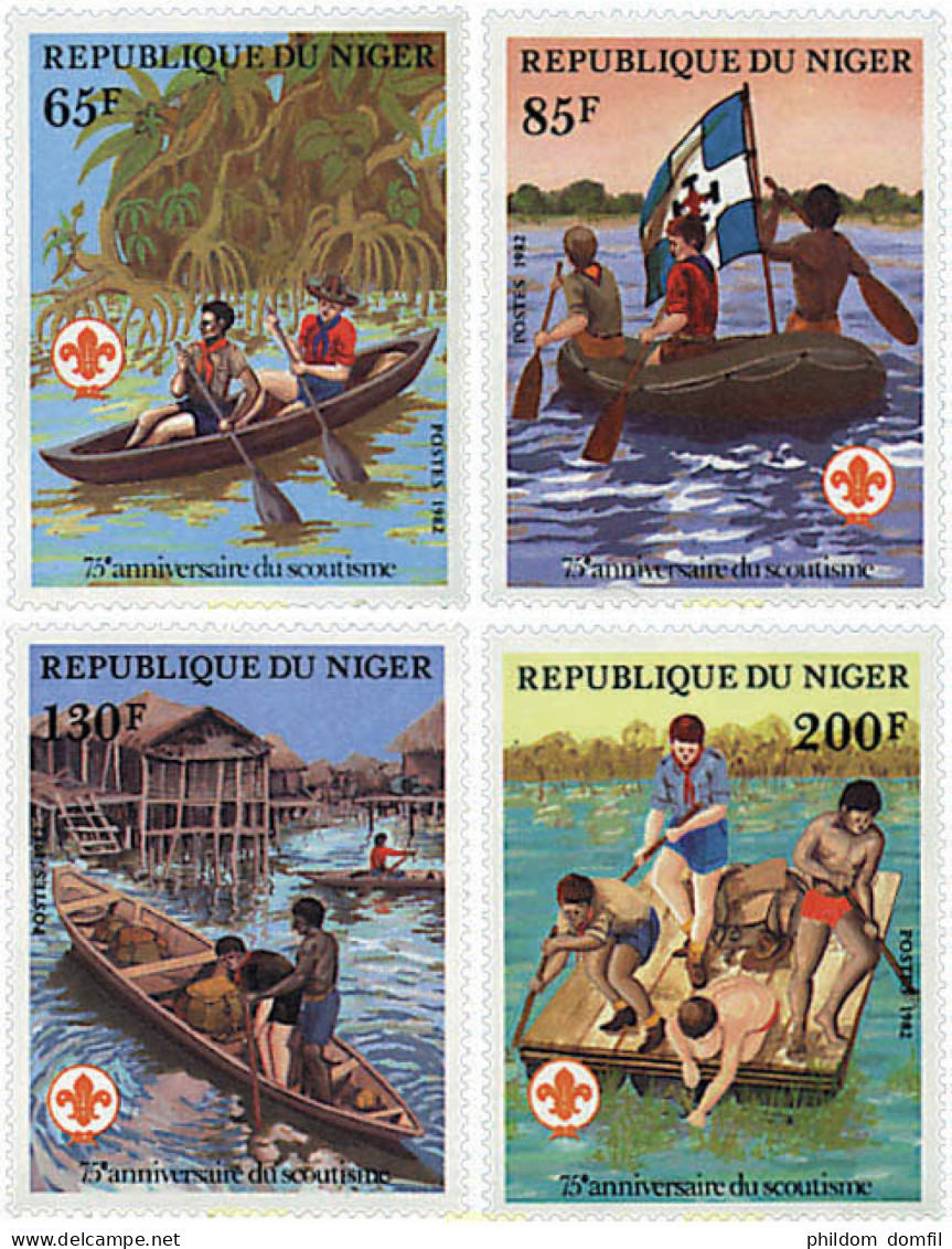 725194 HINGED NIGER 1982 75 ANIVERSARIO DEL ESCULTISMO - Níger (1960-...)