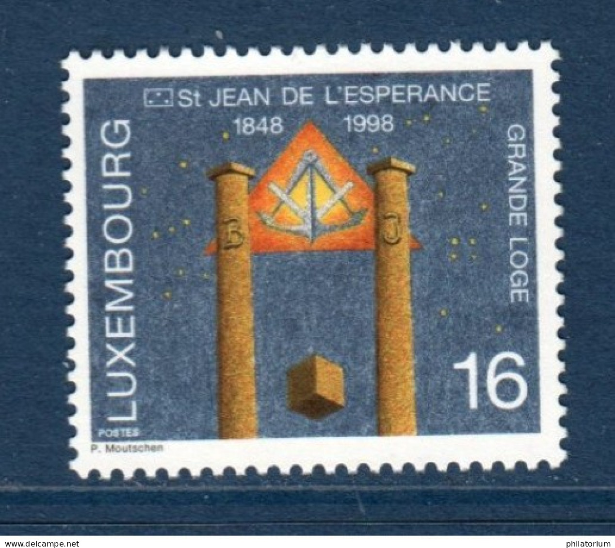 Luxembourg, **, Yv 1409, Mi 1459, SG 1479, Grande Loge Du Luxembourg St. Jean D'Espérance, - Freimaurerei