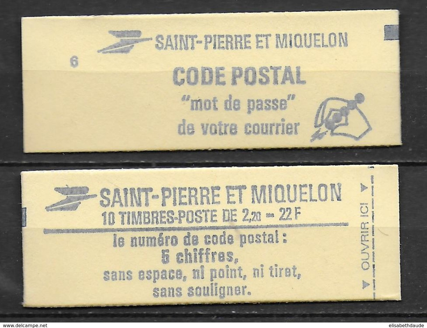 SPM - 1986 - LIVRAISON GRATUITE A PARTIR DE 5 EUR D'ACHAT - CARNET YVERT N°464 **  MNH - VENDUS LARGEMENT SOUS FACIALE - Cuadernillos