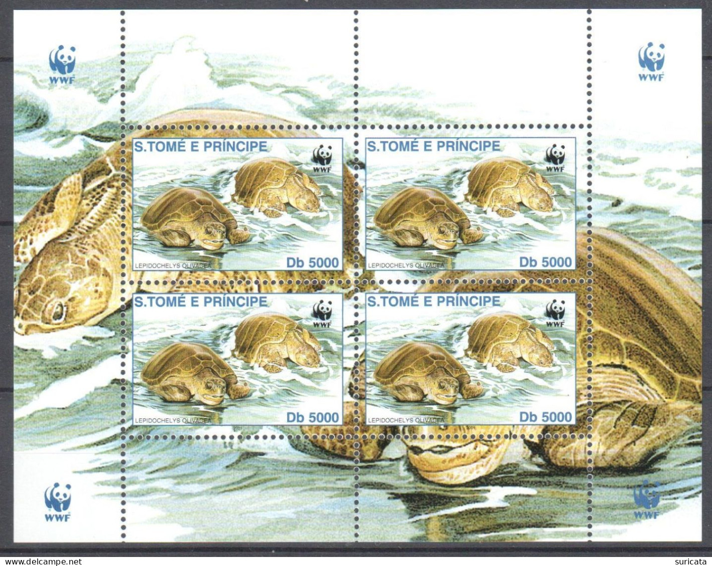 4 WWF Postzegelvelletjes Van De Warana - Sao Tomé & Principe - MNH - Andere & Zonder Classificatie