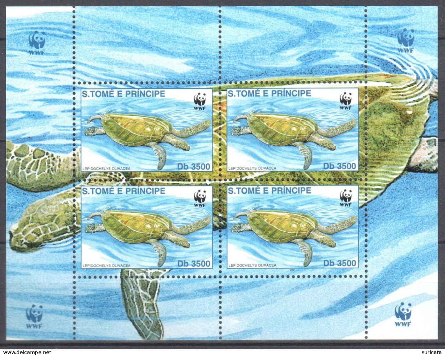 4 WWF Postzegelvelletjes Van De Warana - Sao Tomé & Principe - MNH - Otros & Sin Clasificación