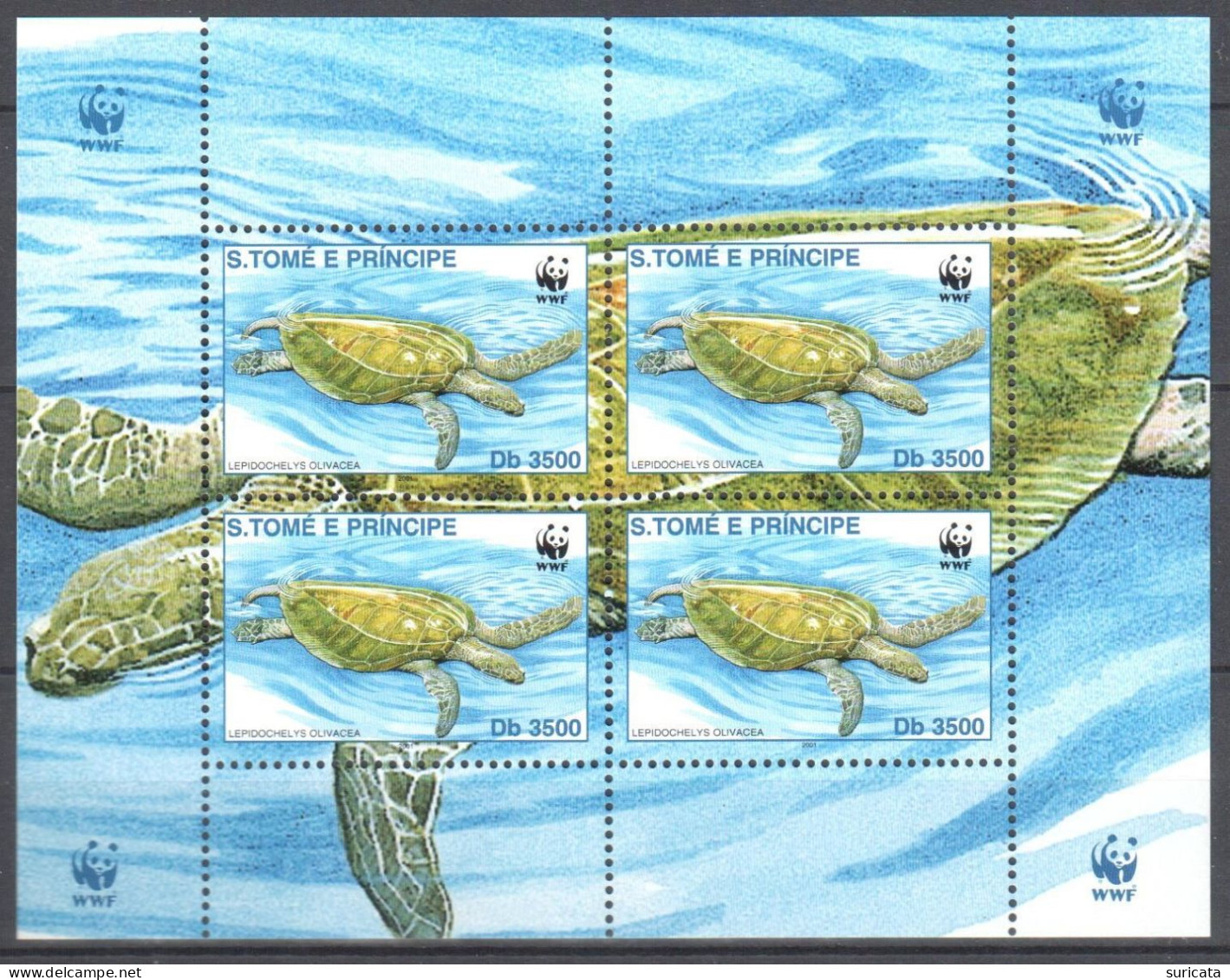 4 WWF Postzegelvelletjes Van De Warana - Sao Tomé & Principe - MNH - Sonstige & Ohne Zuordnung