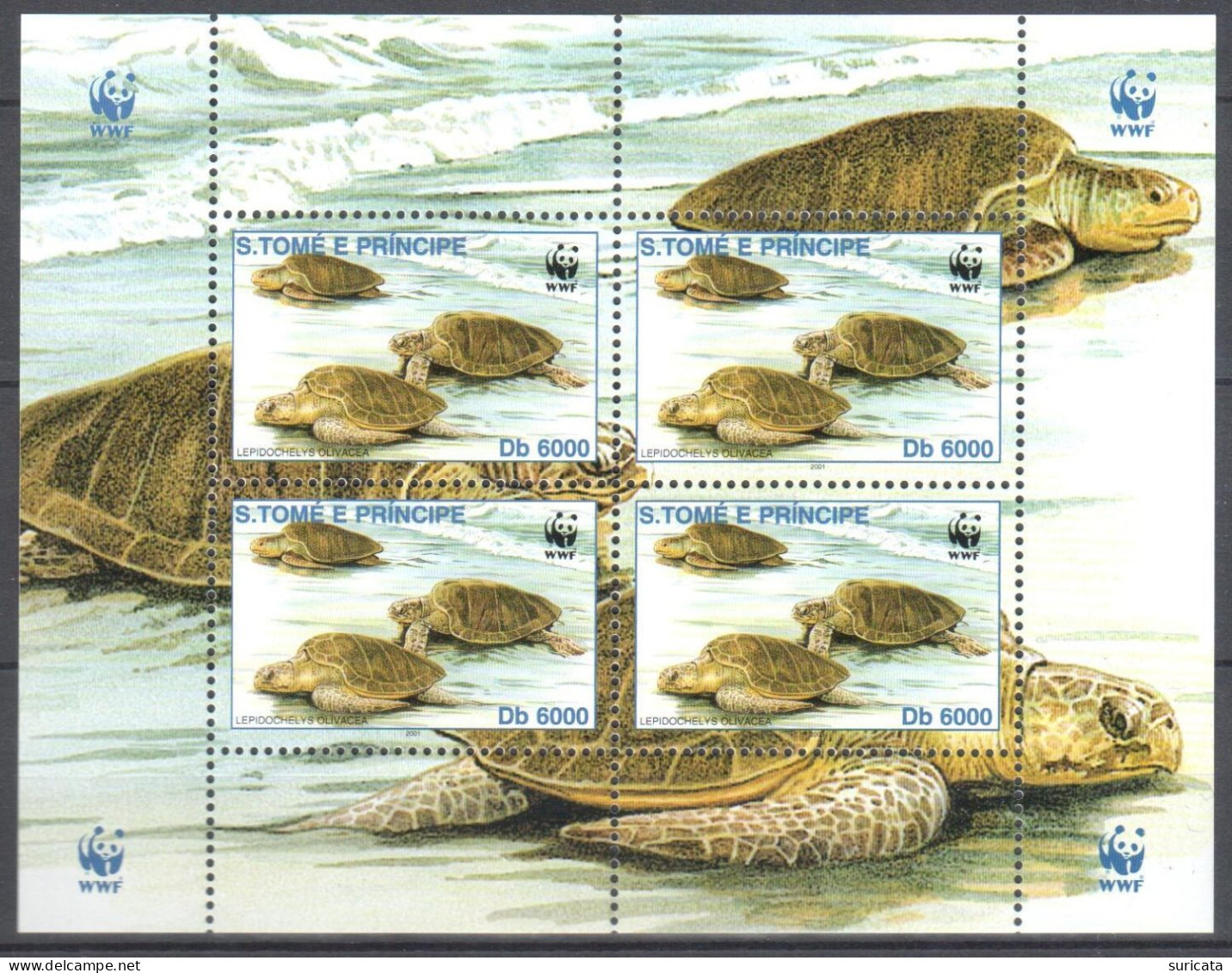 4 WWF Postzegelvelletjes Van De Warana - Sao Tomé & Principe - MNH - Altri & Non Classificati