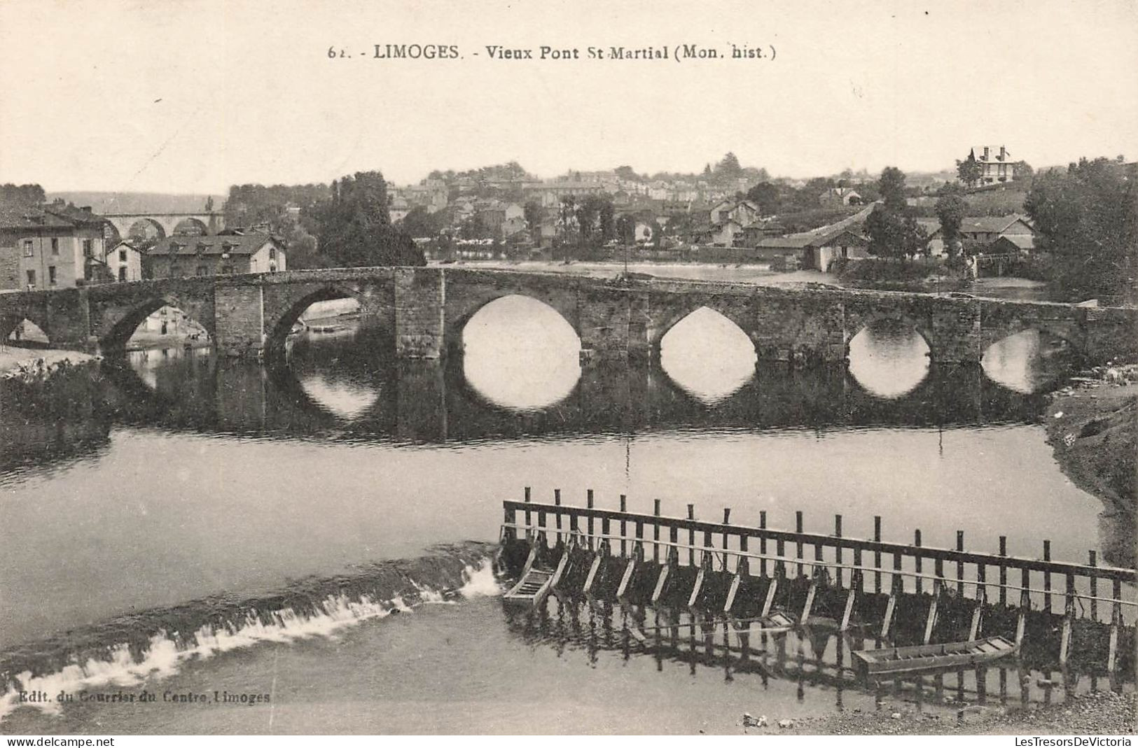 FRANCE - Limoges - Vue Sur Le Vieux Pont St Martial ( Mon Hist) - Vue Générale - Carte Postale Ancienne - Limoges