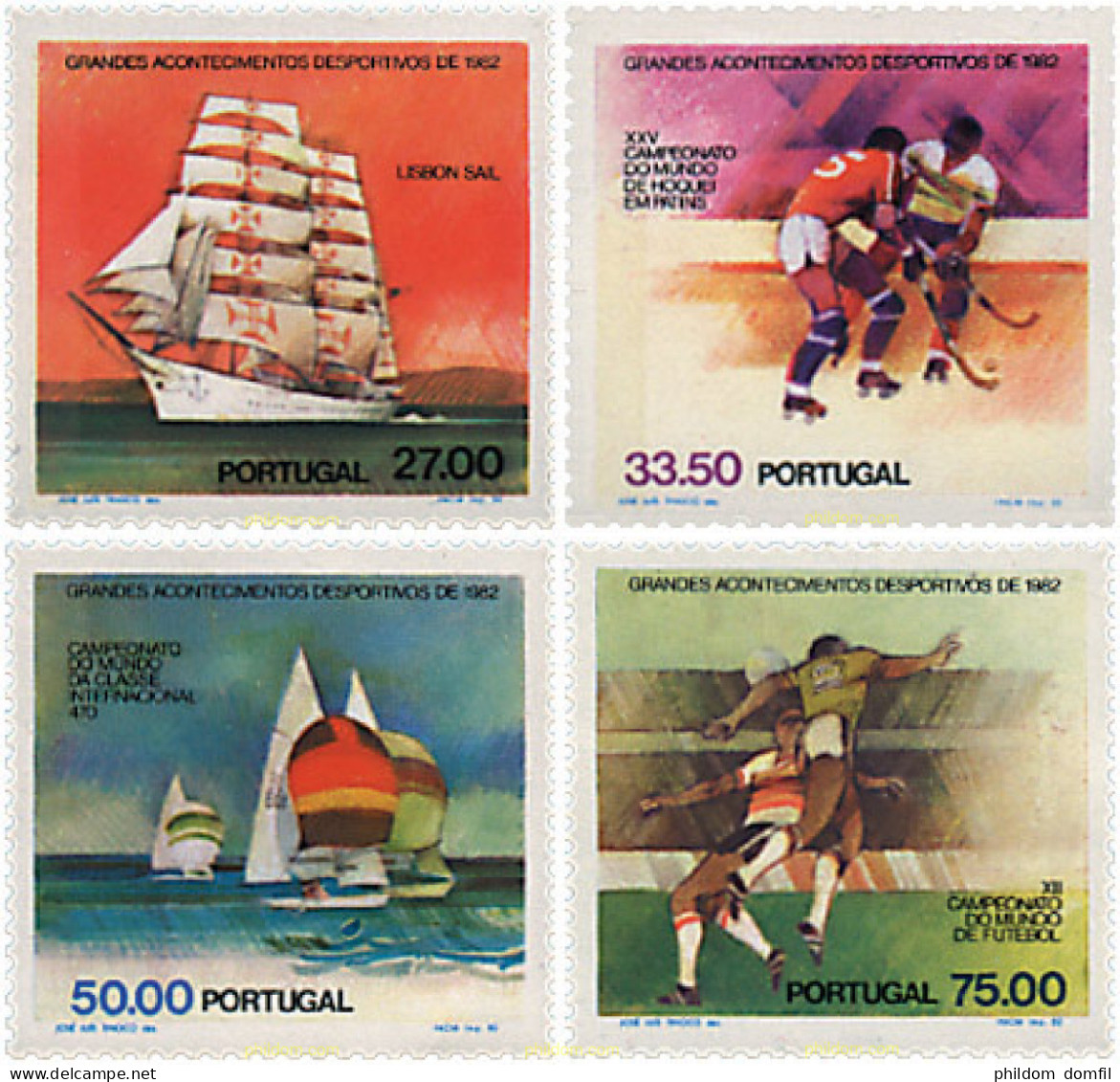 725205 HINGED PORTUGAL 1982 GRANDES ACONTECIMIENTOS DEPORTIVOS. - Otros & Sin Clasificación