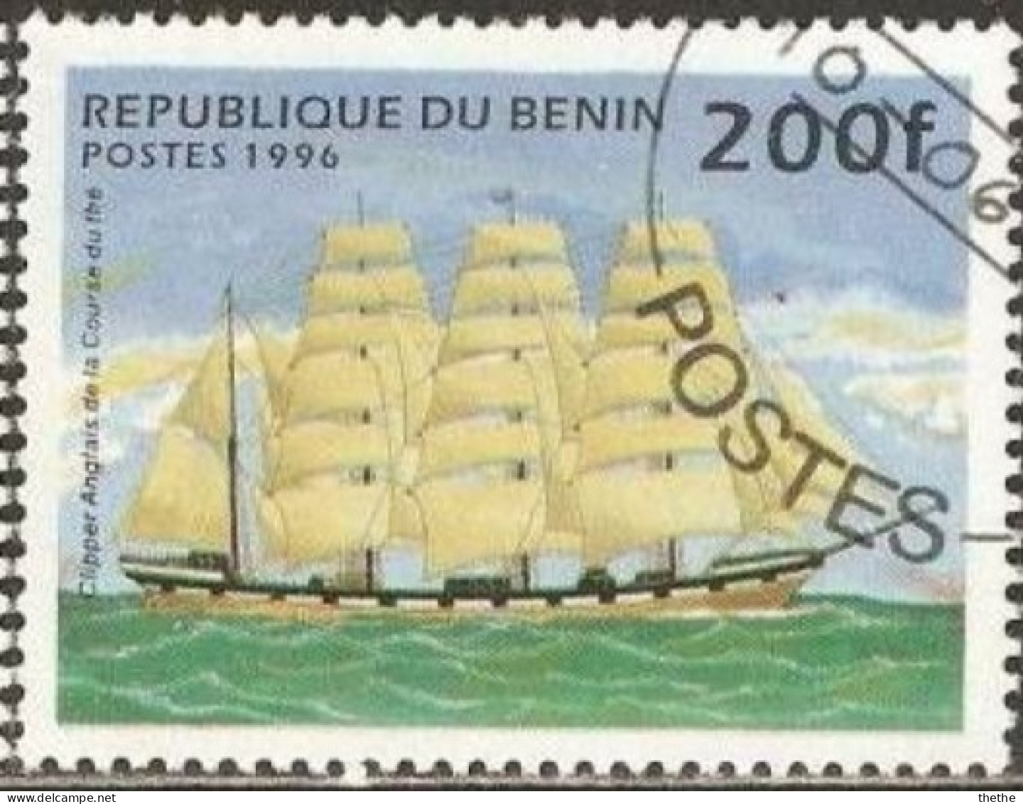 BENIN -  Voiliers 1996 : Clipper Anglais De La Course Du Thé - Schiffe