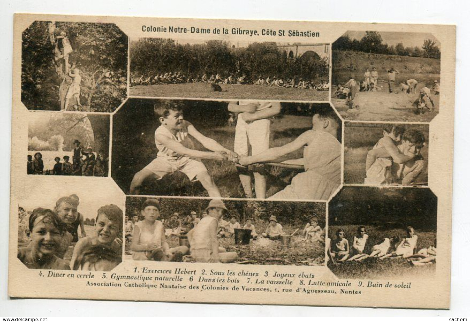 44 DEP 546 ST SAINT SEBASTIEN Du LOIRE Activités Sportives Enfants Colonie Notre Dame De La Gibraye 1920 - Saint-Sébastien-sur-Loire