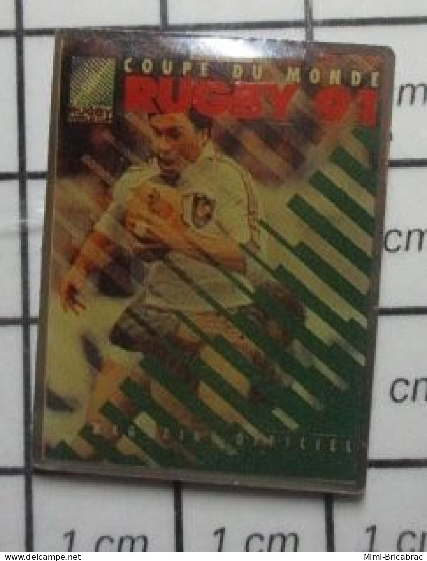 715B  Pin's Pins / Beau Et Rare / SPORTS / RUGBY COUPE DU MONDE 91 MAGAZINE OFFICIEL - Rugby