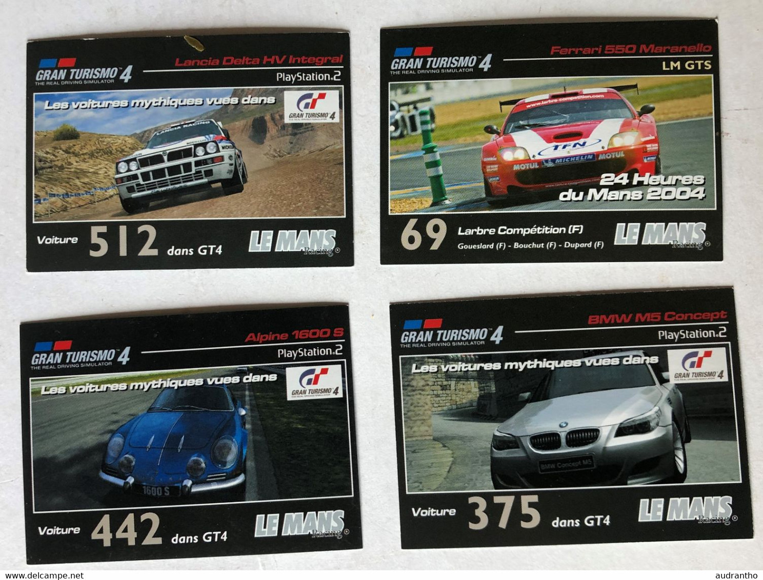 10 Cartes Le Mans 24 Heures Du Mans 2004 à Choisir Dans Liste Gran Turismo 4 Playstation 2 Course Automobile - Otros & Sin Clasificación