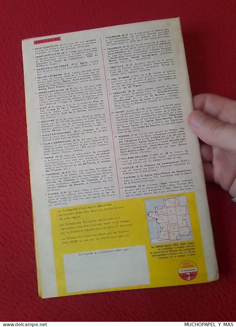 ANTIGUO FOLLETO GUÍA..CARTOGUIDE SHELL BERRE FRANCE 8 JURA SAVOIE MAPA CARTE..FRANCIA MAP JEAN COLIN..GUIDE..VER FOTOS.. - Europe