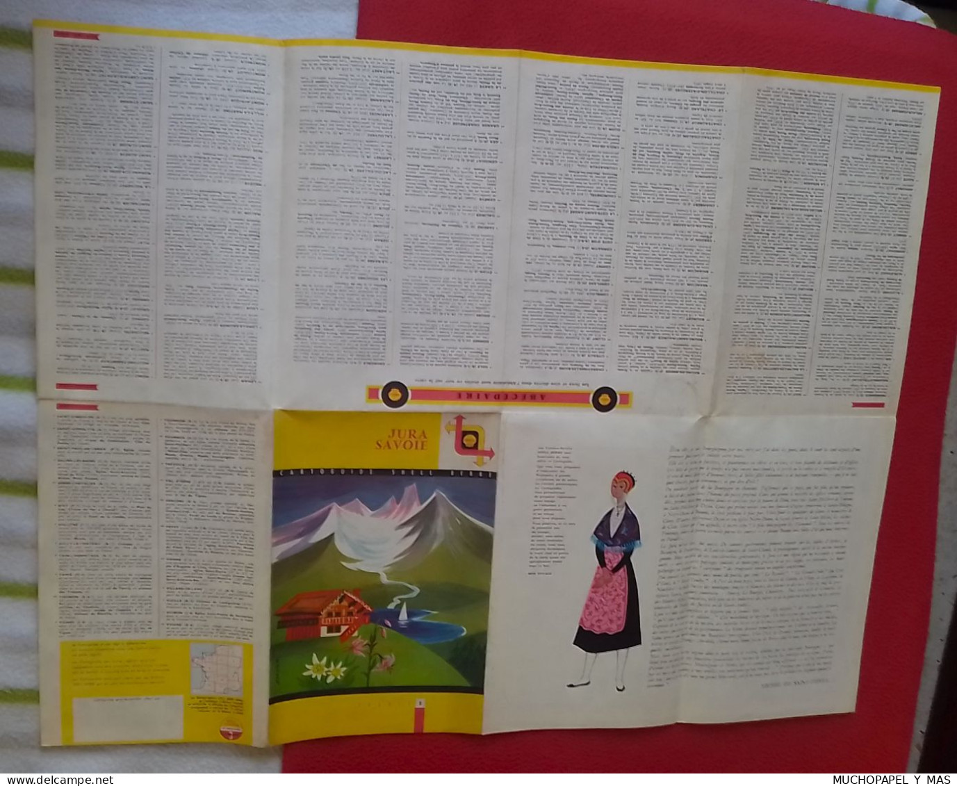 ANTIGUO FOLLETO GUÍA..CARTOGUIDE SHELL BERRE FRANCE 8 JURA SAVOIE MAPA CARTE..FRANCIA MAP JEAN COLIN..GUIDE..VER FOTOS.. - Europe