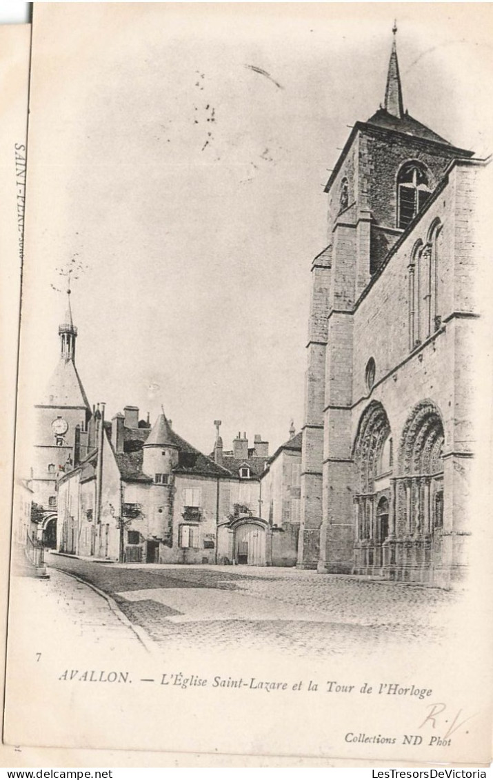 FRANCE - Avallon - L'église Saint Lazare Et La Tour De L'horloge - Carte Postale Ancienne - Avallon